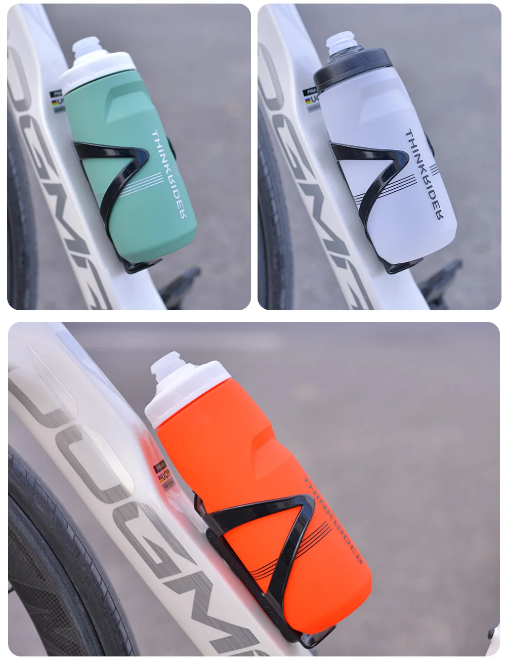 ThinkRider 620 ml/750 ml Fahrradflasche MTB Rennrad Wasserflasche Outdoor Sport Kunststoff Tragbare Große Kapazität Getränk Radfahren – Detail 12