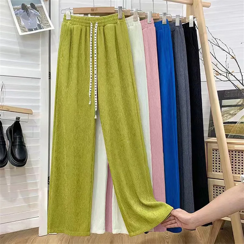 Women Wide-legged Pants High Waist Y2k Clothes Streetwear Harajuku Lightweight Trouser Straight Pants Loose Spring Summer Pants