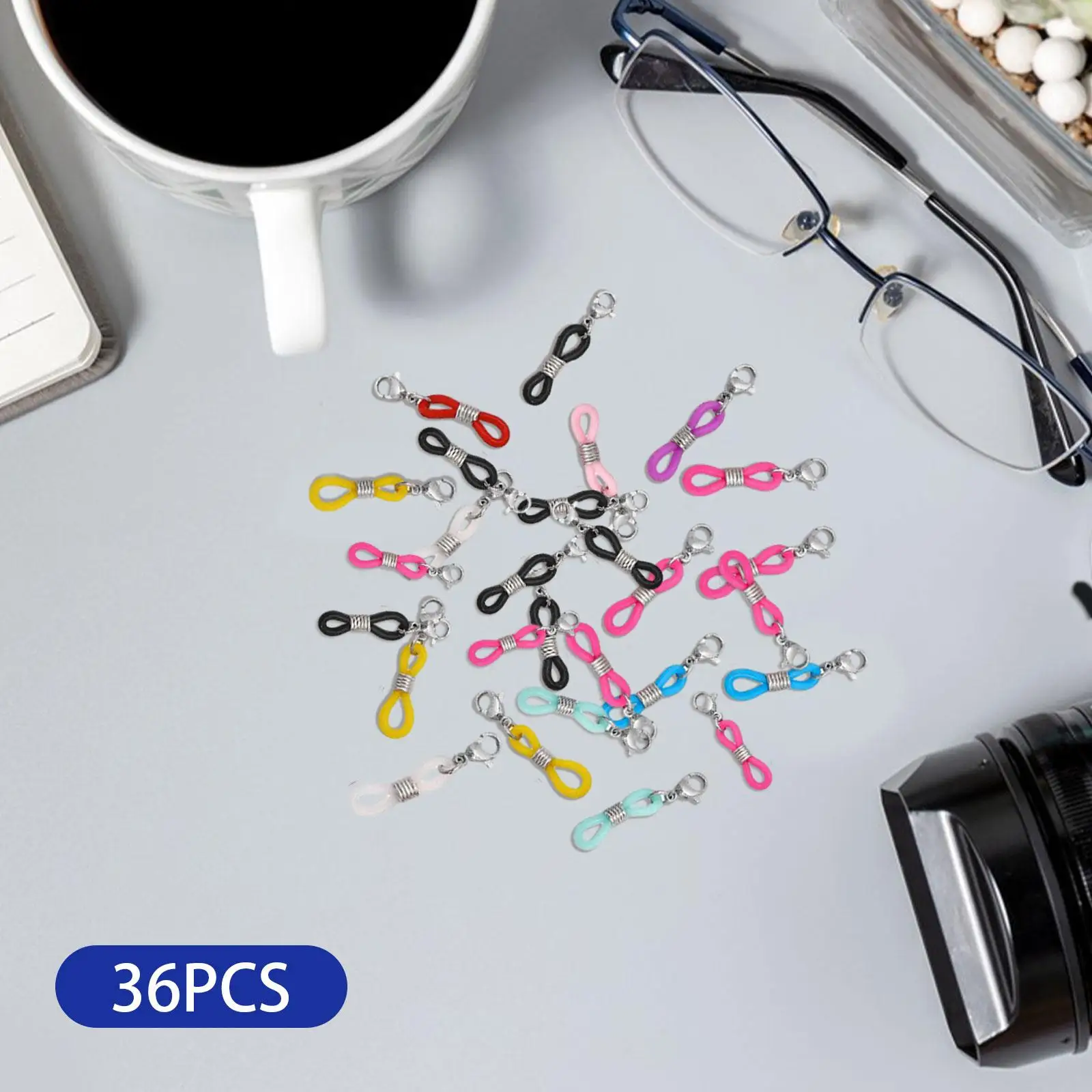 

36 Pieces Eyeglasses Chain Ends for Eyeglass Necklace Chain Eyeglass Chain Loop Holder Ends Retainer Eyeglasses Chain Connector