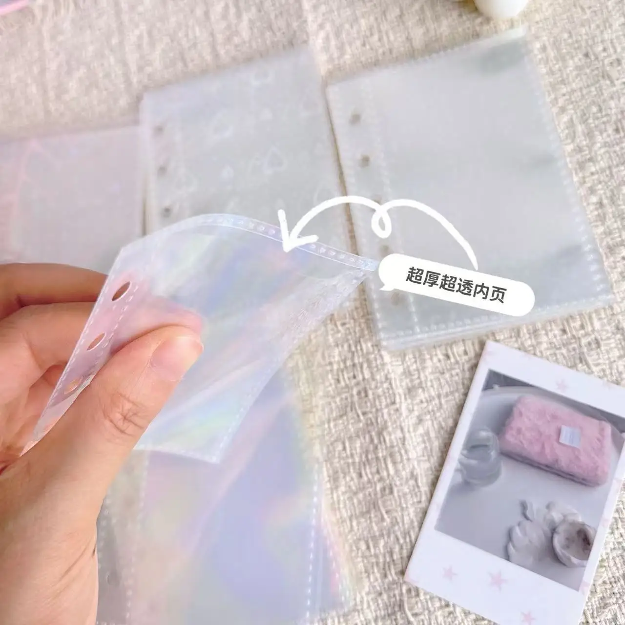 A6 A7 M5 레이저 파일 홀더 노트북 루즈리프 DIY 문서 가방 바인더 링 PVC 보관 바인딩 폴더