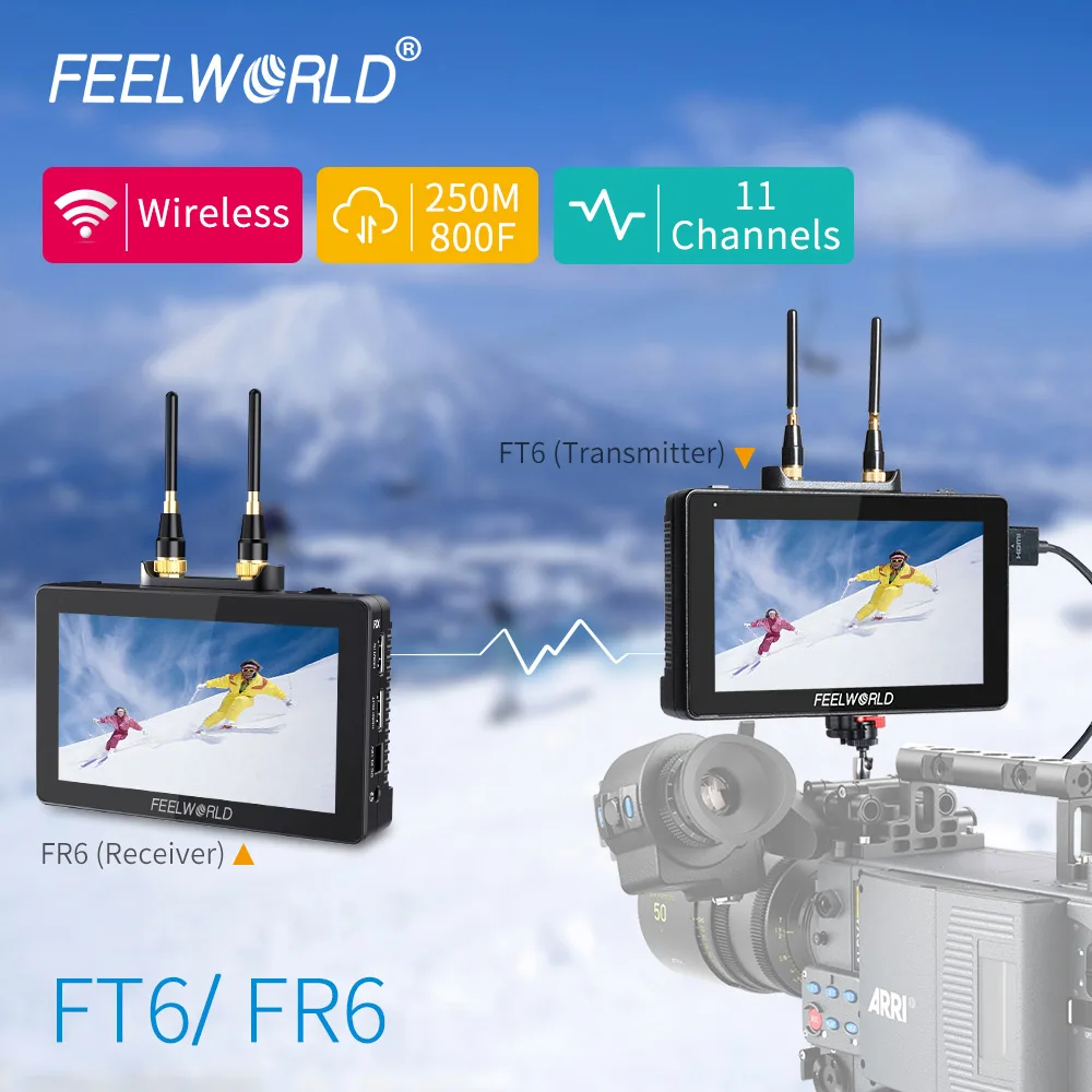 【美品&おまけ】FEELWORLD FT6+FR6 ワイヤレスモニター Amazon.com: FEELWORLD FT6 FR6 5.5 Inch Wireless Video