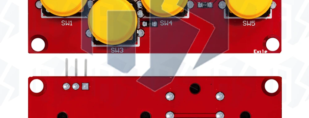 AD-Tastatur, das fünf Tasten simuliert, analoges Tastenmodul für Arduino-Sensor-Erweiterungsplatine – Detail 15