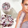 New Hybrid Sequins Glitter Round Colorful Glitter Pots Nail Face body Shadow Glitter Beauty Makeup Shinning Glitterer Powder 2