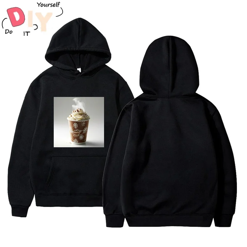 

Chocolate Coffee Vintage Hoodie Men Cotton Sexy Gildan Oversize Blouse Fashion Plus Size Style Cute Putih Basic Printed