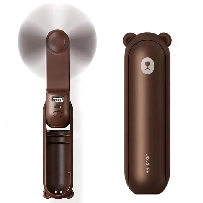 Mini Fan 2 IN 1 Hand Fan Portable USB Rechargeable Small Pocket mini fan rechargeable Battery Operated with Lighting