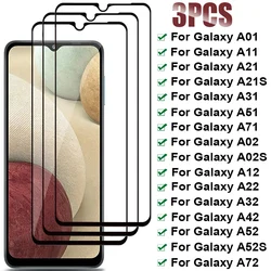 Premium Tempered Glass Screen Protector (3 - Pack) - 3Pcs Black (For A72)