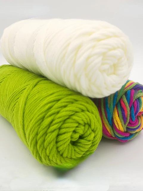 DIY Milk Cotton Yarn Fine Quality Hand-Knitting Thread Soft Warm Cotton  Threads Baby Wool for Hand Knitting Crochet Yarn100g