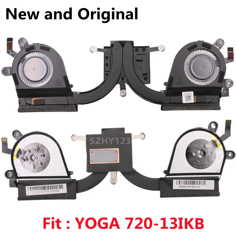 Laptop Cooler New Original CPU Cooling Fan Cooler Heatsink for Lenovo ideapad Yoga 720-13IKB Laptop 5H40N67860