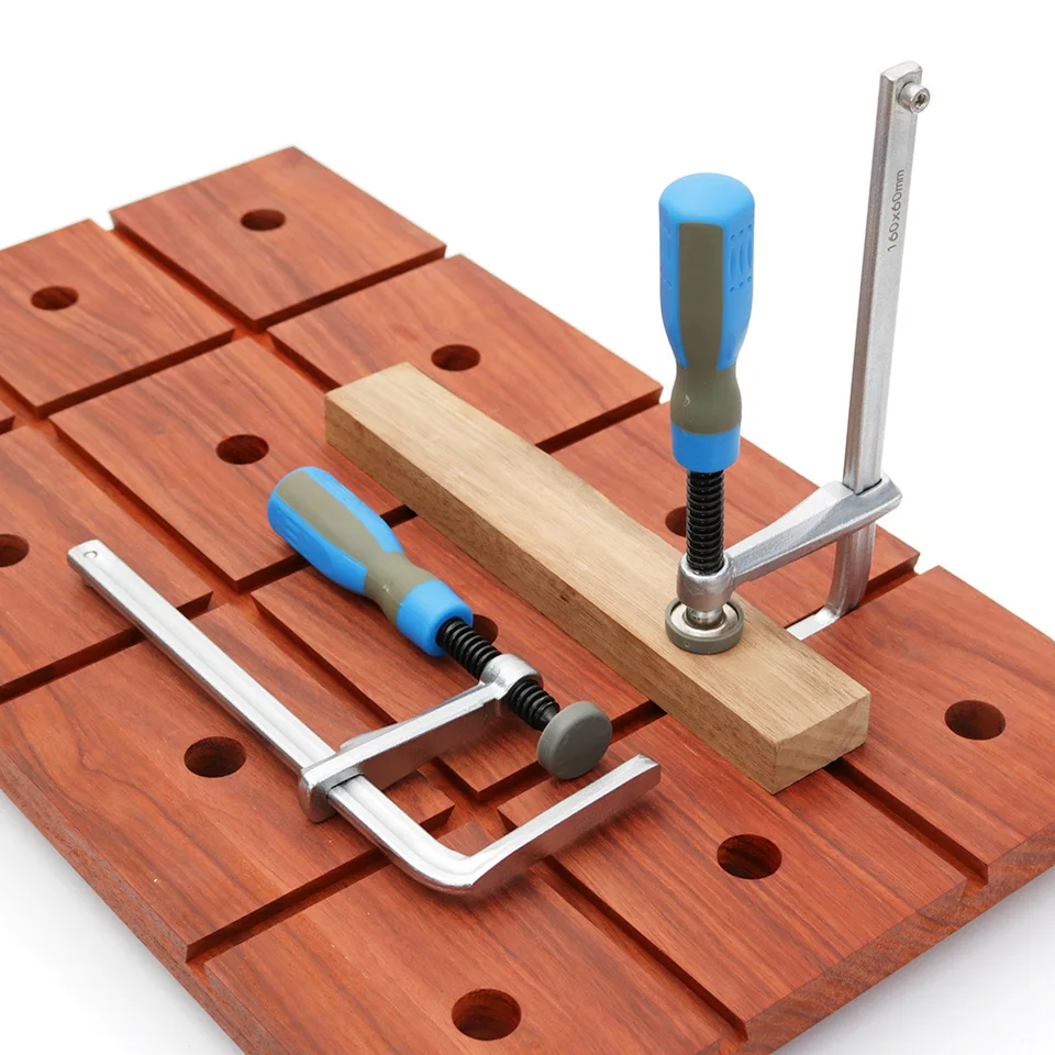 Lot De 2 Pinces à Queue D'Aronde Professionnelles 200 X 60 Mm - Guidage Rail En T, Force Serrage 258 Kg