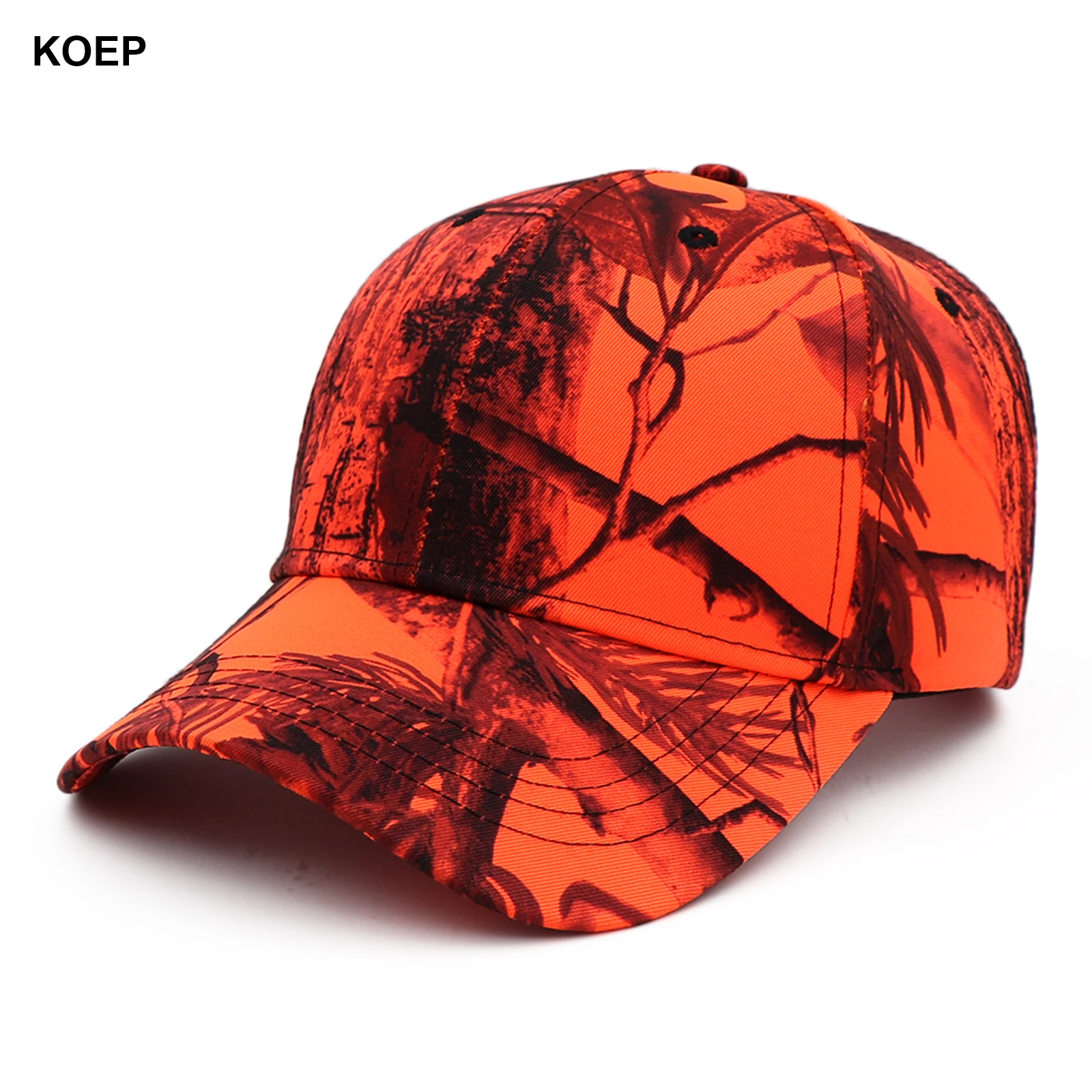 KOEP Jungle Tree Orange Camouflage Cotton Dad Snapback Hat Outdoor Fishing Baseball Cap Hunting Hat KBRT5 2