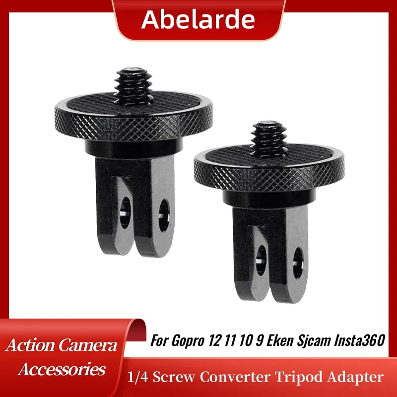 1/4 Zoll Schraube Stativ Adapter 360 Rotierenden Halterung Für Go Pro 13 12 11 10 9 8 Insta360 One X2 X3 X4 DJI Kamera Zubehör