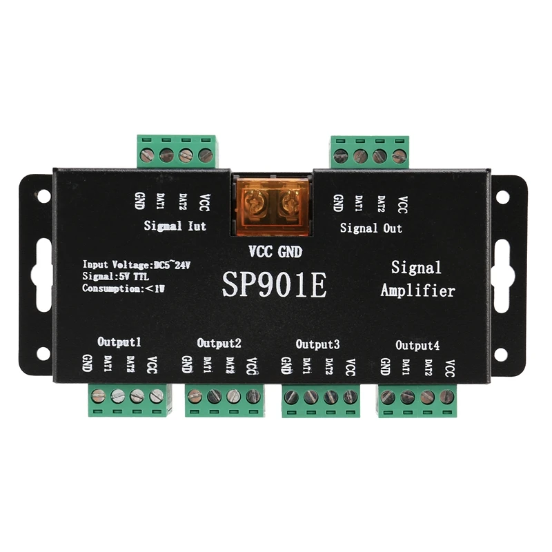 SP901E LED Pixel WS2812B WS2811 SPI Signal Amplifier Repeater For WS2813 SK6812 WS2815 WS2801 SK9822 Etc All The RGB