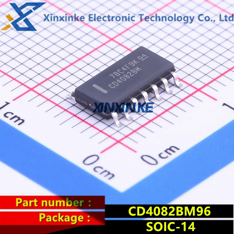 

CD4082BM96 CD4082 SOIC-14 CMOS Single-Function Logic Gates CMOS Dual 4-Input AND Gate Brand New Original