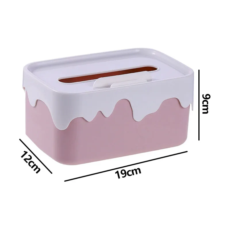 Cute Napkin Storage Box Creative Cell Phone Holder-Household Living Room Storage Tissue Box Paper Box Multi-Functional Organizer 6