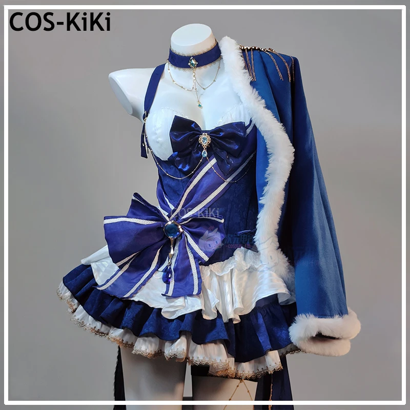 

COS-KiKi Genshin Impact Furina Game Suit Elegant Dress Lovely Uniform Cosplay Costume Halloween Party Role Play Outfit Women