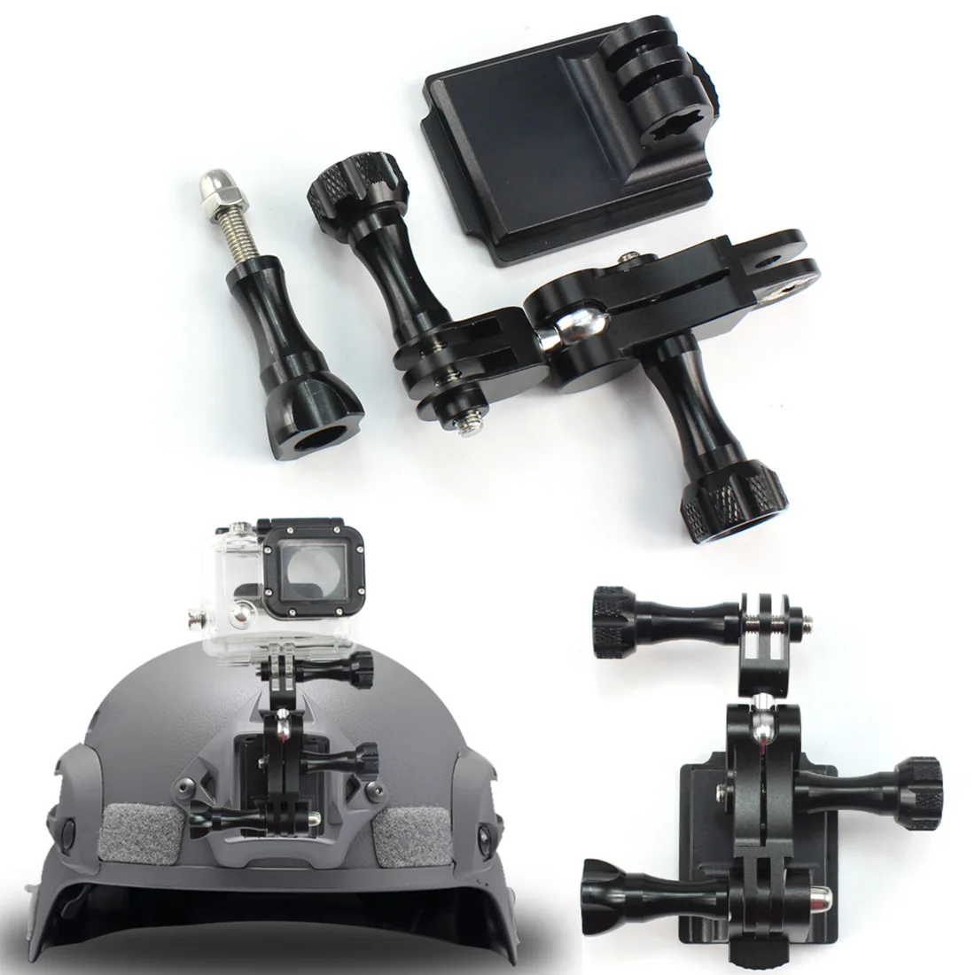 Aluminium-Helmkameras, fest montierter NVG-Basishalter-Adapter für GOPRO Hero 13 12 11 10 9 8 5 DJI Yi 4K Sjcam EKEN Action-Kamera – Detail 27