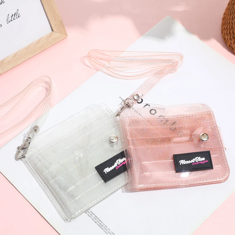 Transparent Women Purse PVC Laser Clear Jelly Bag Mini Money Credit Card Holder Clear Wallet Bags Ladies Purse With Neck String 3 Transparent Women Purse PVC Laser Clear Jelly Bag Mini Money Credit Card Holder Clear Wallet Bags Ladies Purse With Neck String 3