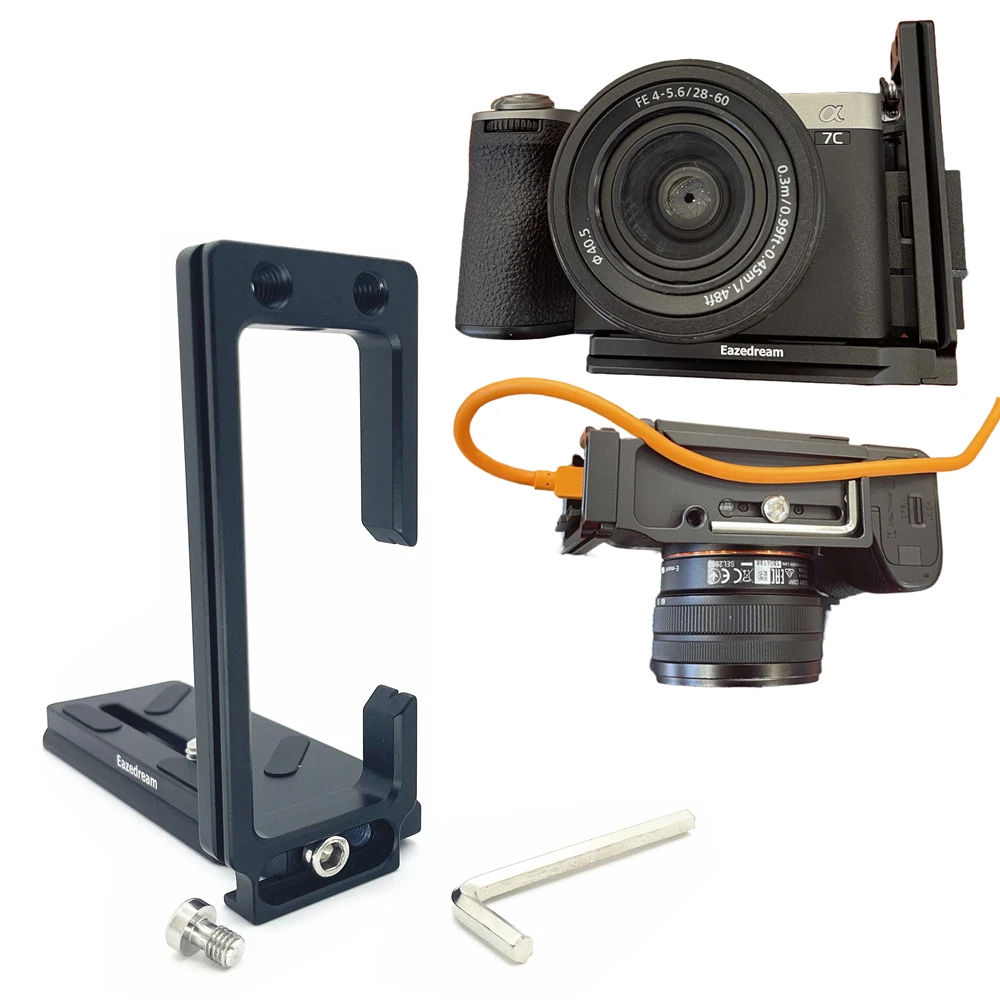 

A7CM2 Cable Lock Tripod Quick L Plate Holder for Sony A7C II ILCE-7CM2 Camera Tether Shooting & Live Streaming