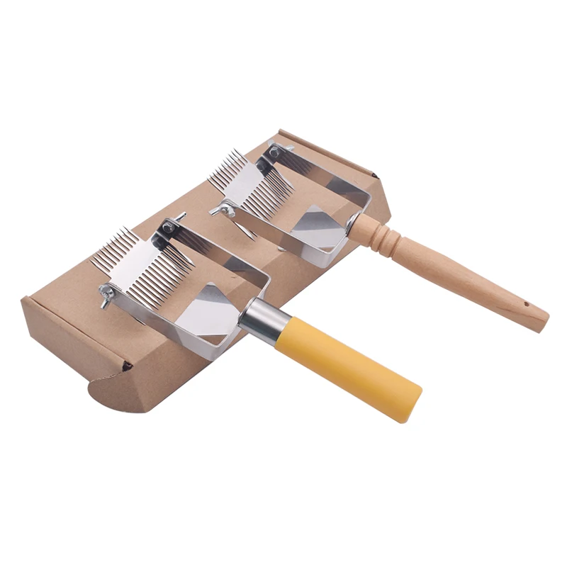 Beekeeping Tools Honey Cutter Uncapping Scraper Bee Hive Honeycomb Scraper Equipment Metal Handle Uncapping Fork Shovel
