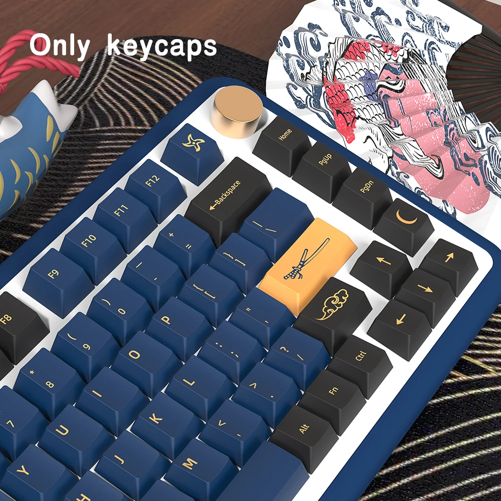 Blue Samurai Keycaps Red Samurai Keycaps English/Japanese/Korean