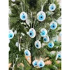 Greek Evil Eye Bead Christmas Decor Idea Wedding Gift White Evil Eye Christmas Tree Ornament Christmas Tree Decoration Car Decor 4