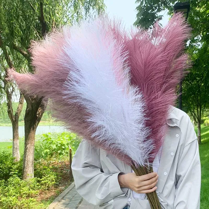 Description Picture 5 of item100cm Artificial Plant Pampas Reed Fake Bouquet Dried Flower Grass Party Home DIY Decoration Wedding Decor Simulation Plants