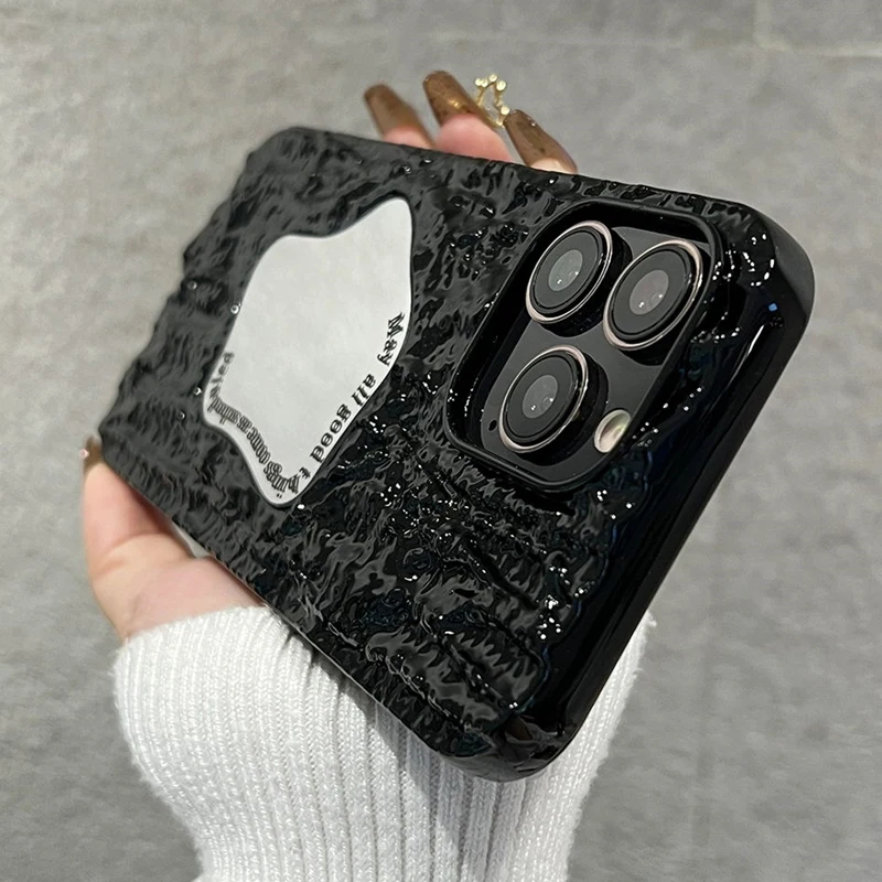 Luxus és divatos tükrös lézeres vaku telefontok iPhone 11 12 13 14 Pro Max Pro Max puha szilikon ütéscsillapító borítással_voghion.com