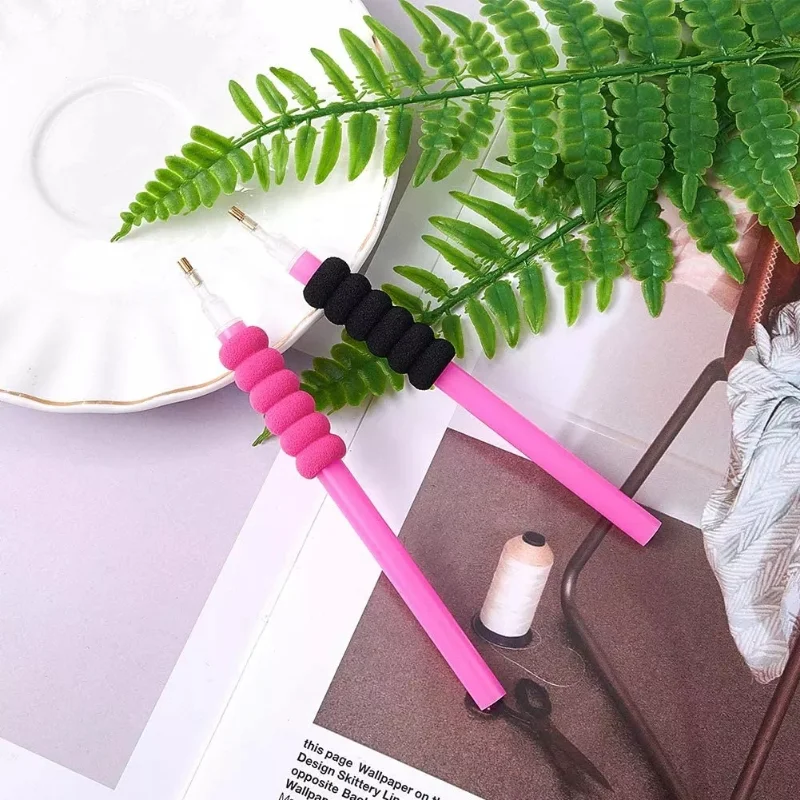 어린이를위한 30pcs 연필 그립 필기 소프트 스폰지 다이아몬드 페인팅 드릴 펜 그립 Anti-slip Finger Guard Corrector Papeleria