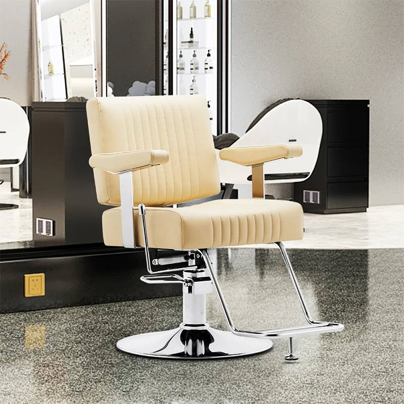 Comfort Recliner Barber Chairs Cosmetic Handrail Stylist Swivel Barber Chair Salon Beauty Cadeira Chaise Sillas Furniture HD50LF
