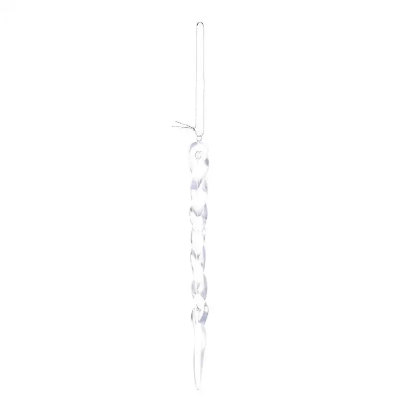 

Christmas Icicle Ornament Acrylic Christmas Tree Ornaments 12PCS White Ornaments Glass Icicle Ornaments Winter Decorations