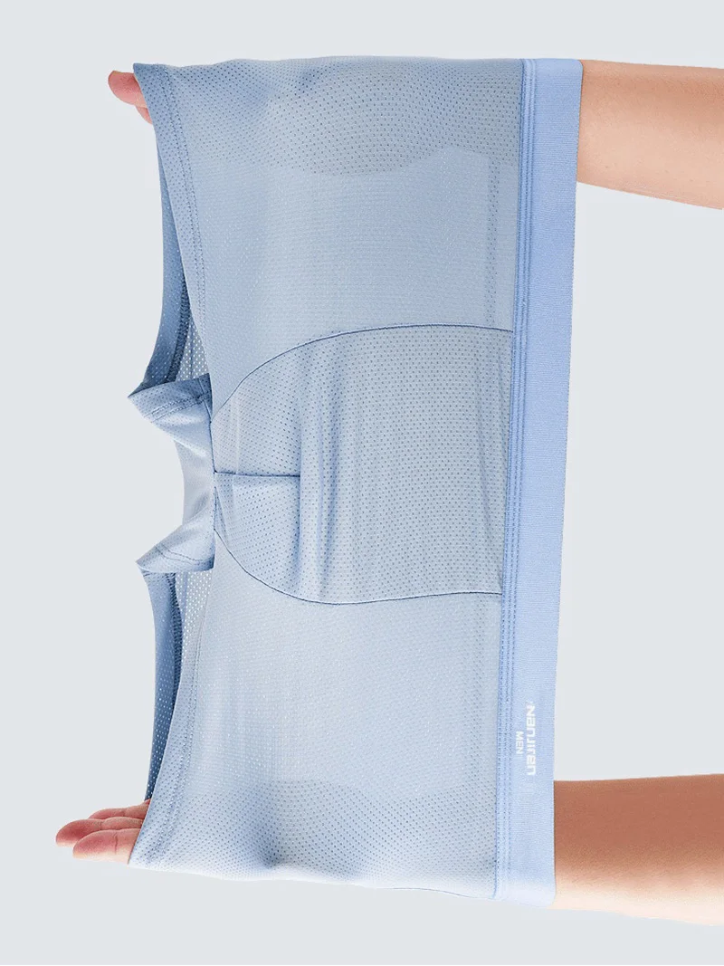 1/5Pcs Ice Silk Boxer Shorts for Men Breathable Sexy Thin Underwear U Convex Design Lingerie plus Size Available L-6XL Male Unde 2