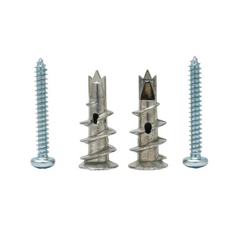 Zinc Alloy Plasterboard Drywall Anchor Self-Drilling Wall Plug with Tapping Screw Hollow Wall Bolt 120Pcs drywall anchor kit self tapping screws drywall anchor hollow wall anchor set