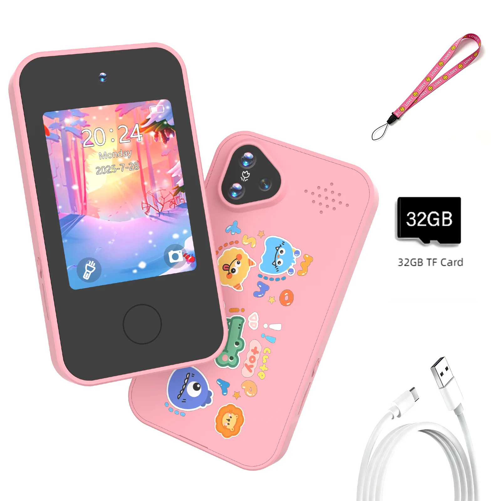 Children's Mini Smartphone with Dual Camera & Educational Features
