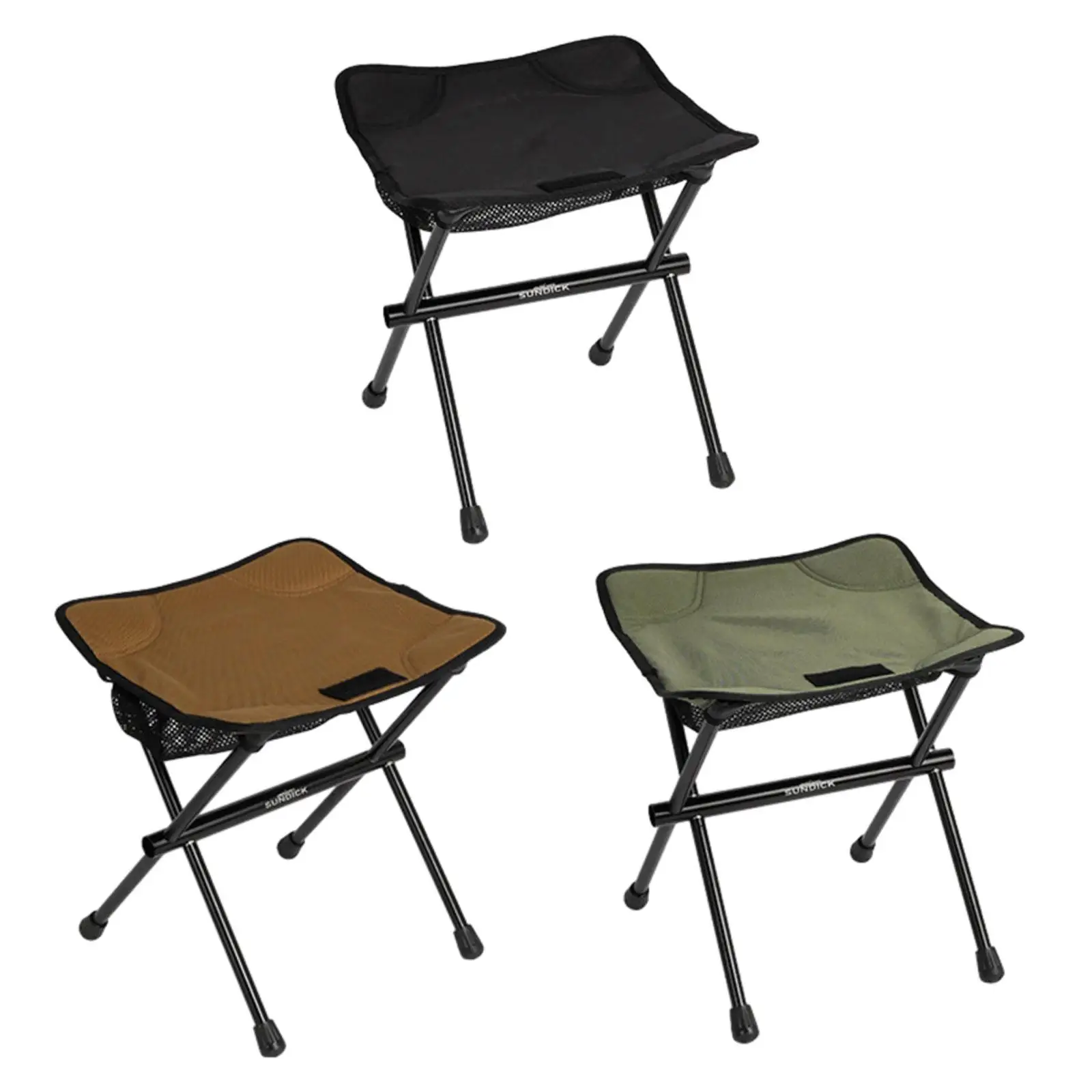 Folding Camping Stool Collapsible Stool Footrest Portable Fishing Chair Saddle Chair for Gardening Beach Hiking Picnic Lawn