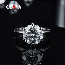 

COSYA 925 Sterling Silver Real 5 Carat Moissanite Six Claws Diamond Rings For Women Wedding Party Fine Jewelry Valentine Gifts