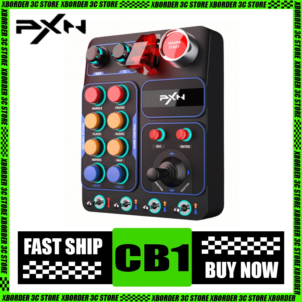 Pxn cb1 racing simulator central control box rgb multifunctional key