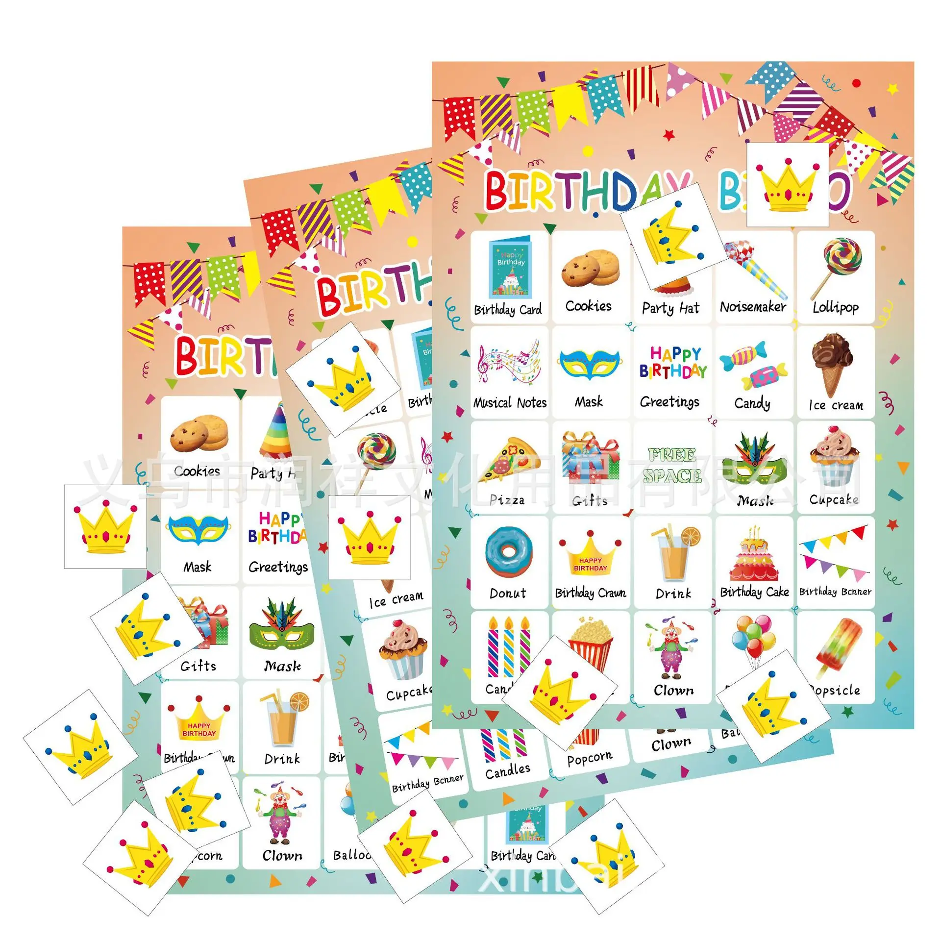 Thanksgiving bingo game Card set Party bingo for 24 people 4