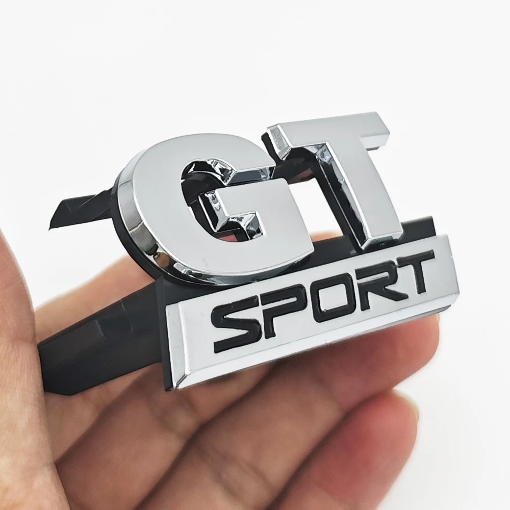 3D ABS 로고 GT 스포츠 엠블럼 자동차 전면 그릴 배지 스티커 폭스바겐 VW 폴로 골프 5 6 MK5 파사트 B5 투란 보라 액세서리