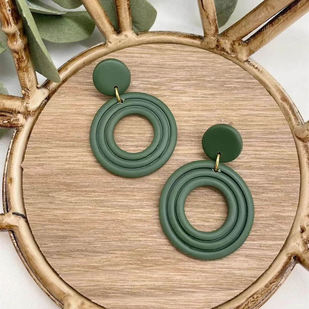 Embossed Circle Polymer Clay Cutters / Polymer Clay Tools / Jewellery Tools Earring Making
