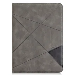 Luxurious Leather Smart Cover for iPad - Premium Protection and Style (Gray)