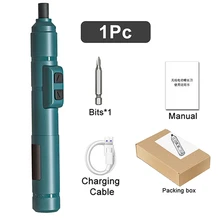  Cordless Electric Screwdriver Rechargeable 1300mah Lithium Battery Mini Drill 3.6V Power Tools Set Household Maintenance Repair 