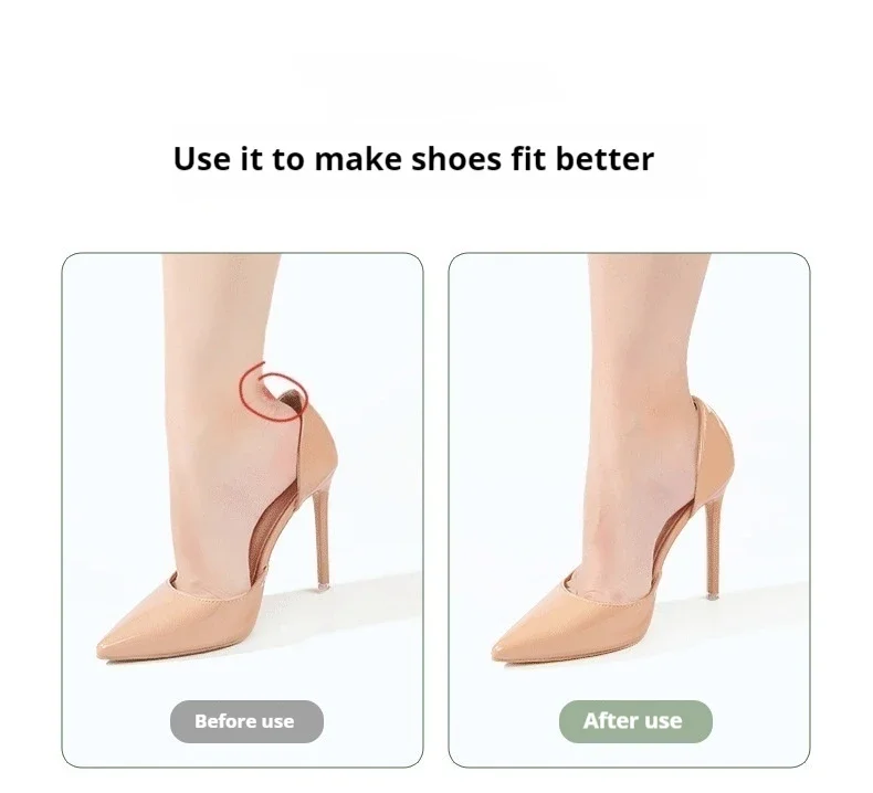 2pcs/4pcs Silicone Heel Pad Heel Sticker Heels Protector Adjust Size Adhesive Non-slip Shoe Pads Pain Relief Foot Care Inserts – Detail 7