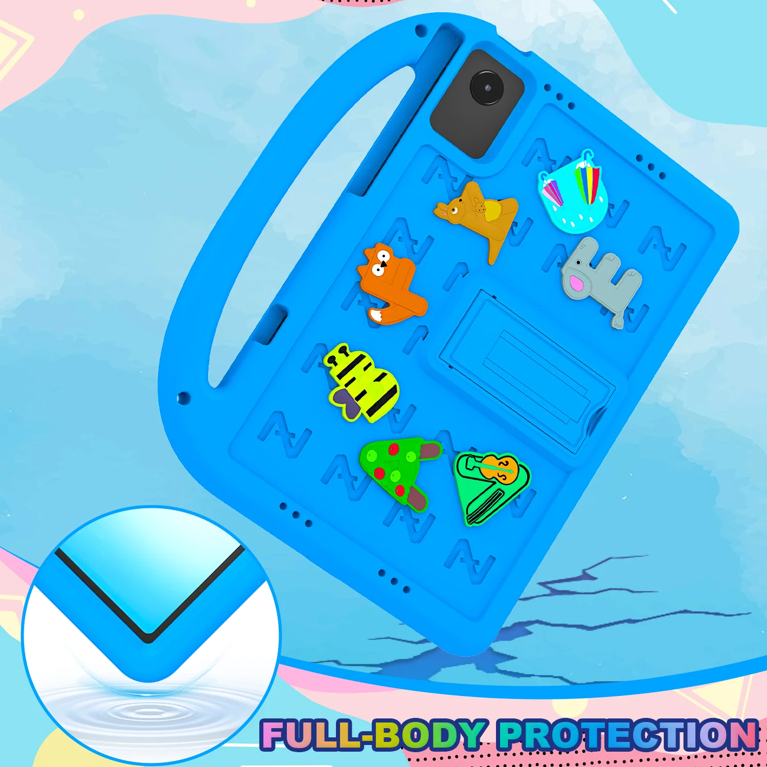 Children's 12.1 EVA Tablet Case with Handle & Stand - Cute & Durable Design