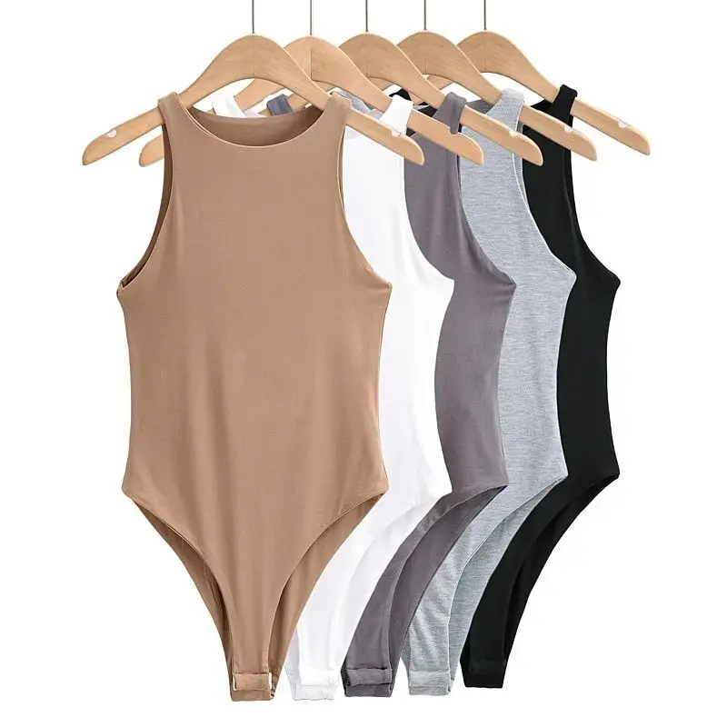 Women body suit casual Sexy Slim beach Jumpsuit Romper girl Bodysuit solid suit clothes clothing catsuit top 2023