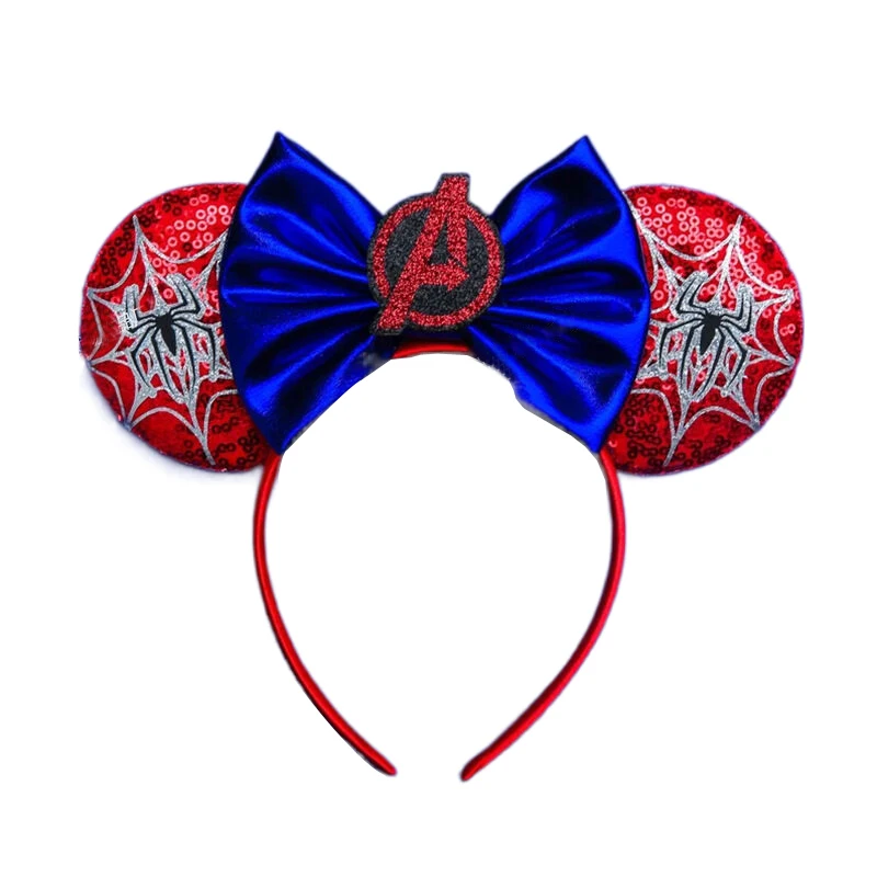 2024 Newest Mickey Mouse Ears Headband Kid Adult Festival Party Sequins Tenia HairBow Hairband Women Girl Hair Accessories Gift 5