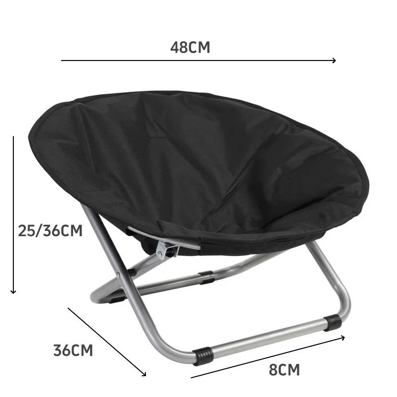 Portable Pet Moon Chair Outdoor Camping Cats Dogs Folding Bed Height Adjustable Elevated Bed Thicken Keep Warm Chair Cover