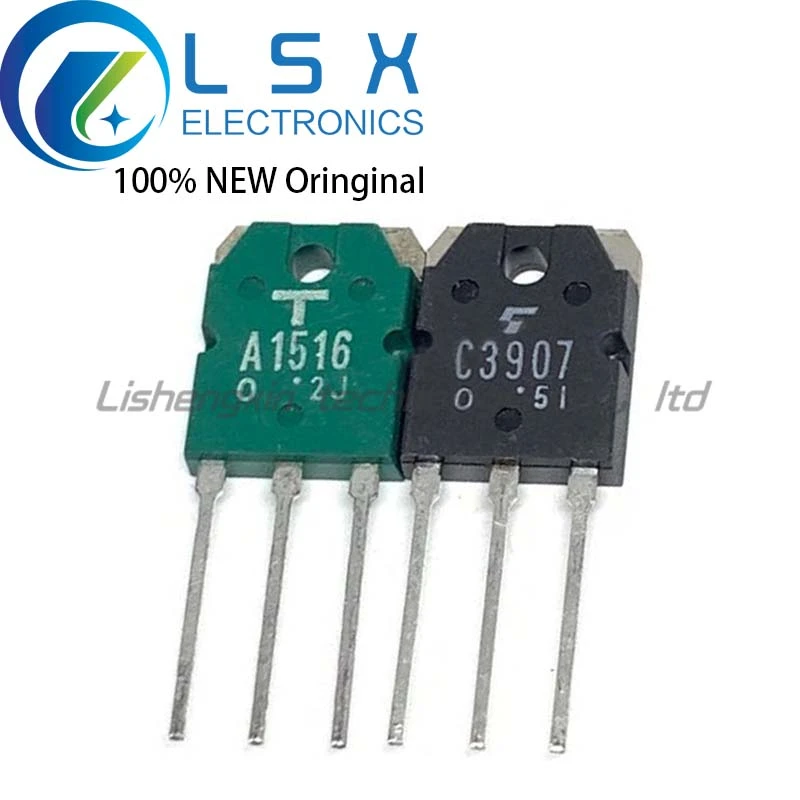 5Pairs(10PCS) 2SA1516 2SC3907 A1516 C3907 TO 247 Original On st ock ...