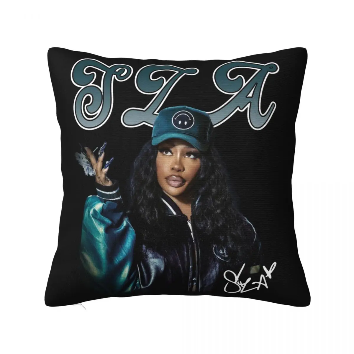 

Rapper SZA SOS Pillowcase Printing Polyester Cushion Cover Gift Throw Pillow Case Cover Chair Zippered 40X40cm