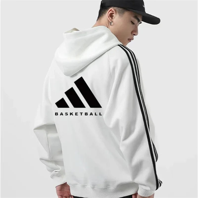 Adidas Hoodies Men and Women Print on The Front, Regular Style ,A Pocket Design in The Front with Hat Hoodies