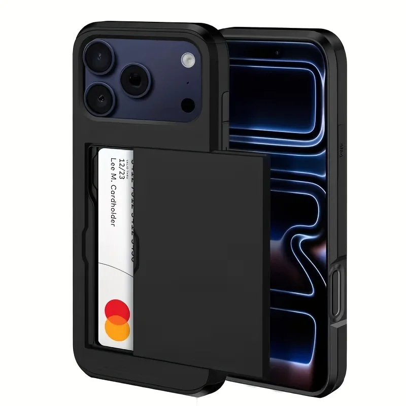 Premium Double-Layer Protective Wallet Phone Case with Card Slot Pocket